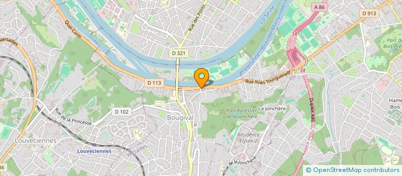 localisation de l'entreprise H.B.K.J  BOUGIVAL