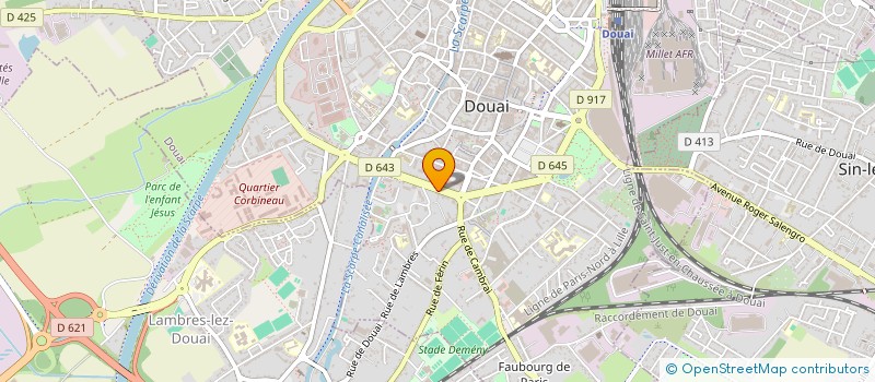 localisation de l'entreprise H.B.M.  DOUAI