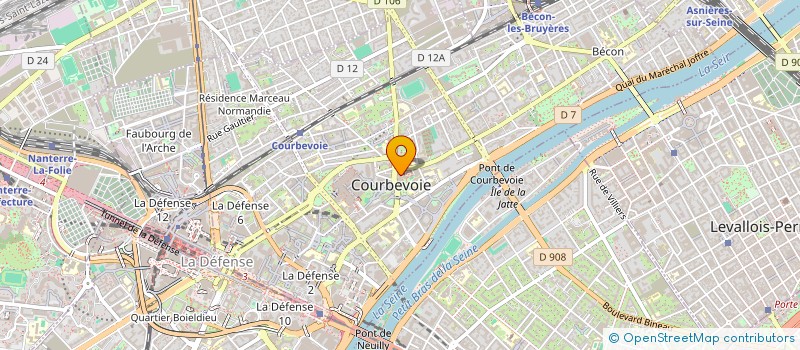 localisation de l'entreprise H B M à COURBEVOIE