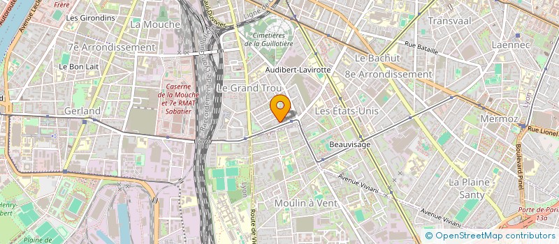 localisation de l'entreprise H B PEINTURE  LYON