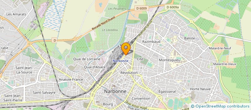 localisation de l'entreprise H.B. PIZZAS à NARBONNE
