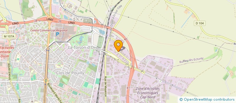 localisation de l'entreprise H.B.R  DIJON