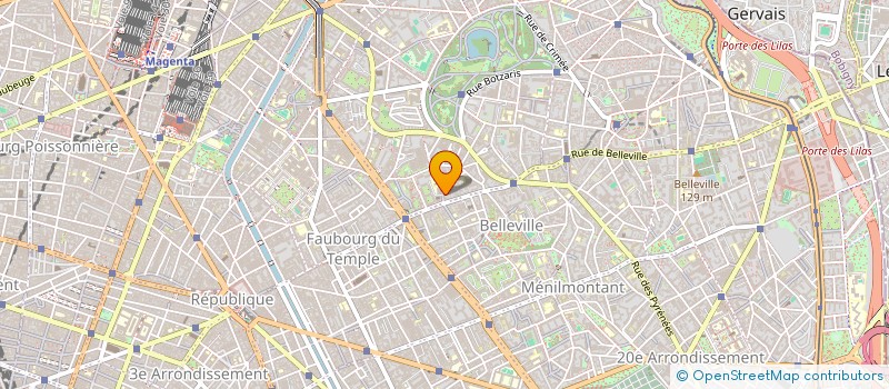 localisation de l'entreprise H. B. R.  PARIS