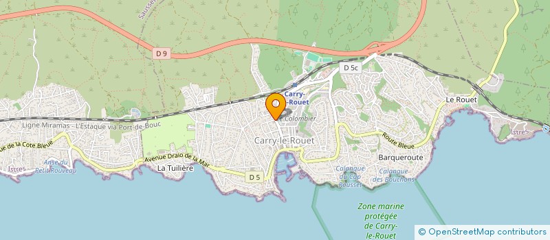 localisation de l'entreprise H.B.S.  CARRY-LE-ROUET