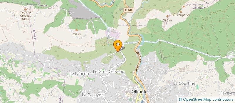 localisation de l'entreprise H.B.S.  OLLIOULES