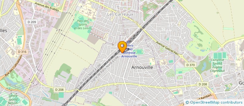 localisation de l'entreprise H&B SOLS à ARNOUVILLE