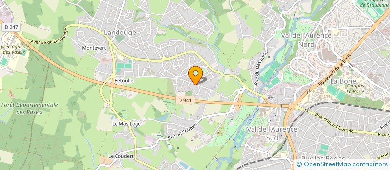 localisation de l'entreprise H-B-V LANDOUGE à LIMOGES