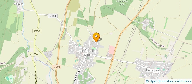 localisation de l'entreprise H. BEL CANTO  ASNIERES-LES-DIJON