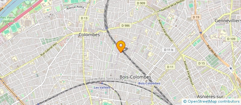 localisation de l'entreprise H-BLUE à BOIS-COLOMBES