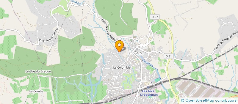 localisation de l'entreprise H.BTP  LES ARCS