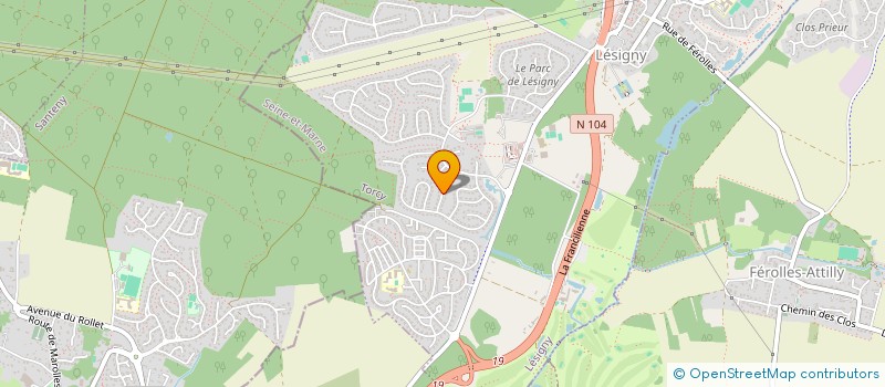 localisation de l'entreprise H.C.A.  LESIGNY