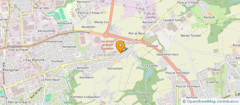 localisation de l'entreprise H.C.B.P.  GUIPAVAS