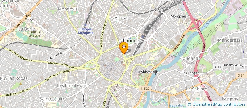 localisation de l'entreprise H.C.DISTRIBUTION à LIMOGES