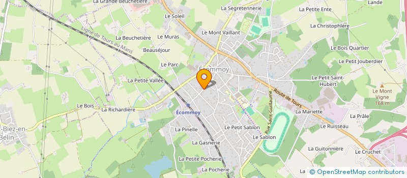 localisation de l'entreprise H.C.F.  ECOMMOY