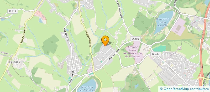 localisation de l'entreprise H.C.I.  SANVIGNES-LES-MINES