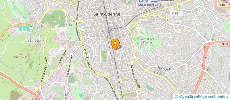 localisation de l'entreprise H.C.K.  SAINT-ETIENNE