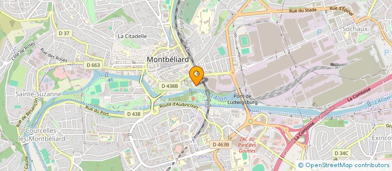 localisation de l'entreprise H C M  MONTBELIARD