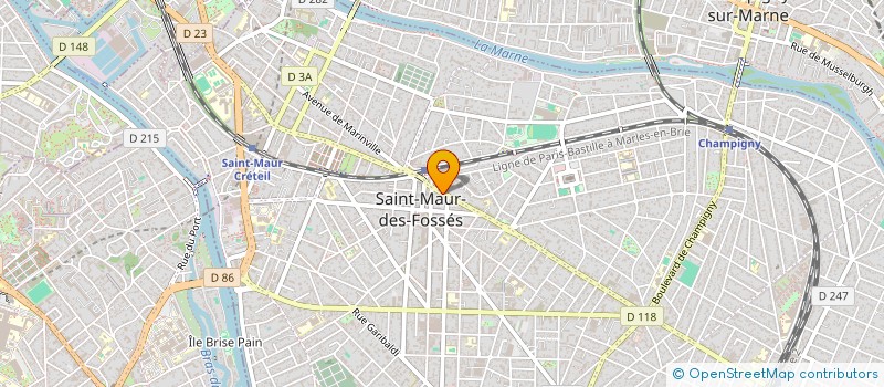 localisation de l'entreprise H C M INVEST à ST MAUR DES FOSSES