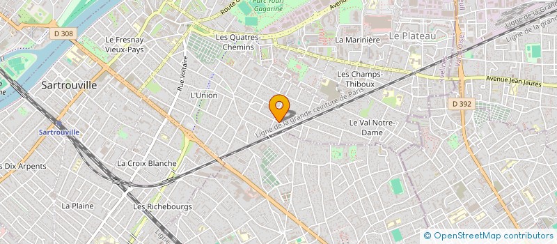 localisation de l'entreprise H.C.N  SARTROUVILLE