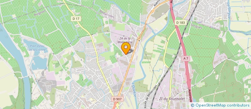 localisation de l'entreprise H.C.T.I  SORGUES