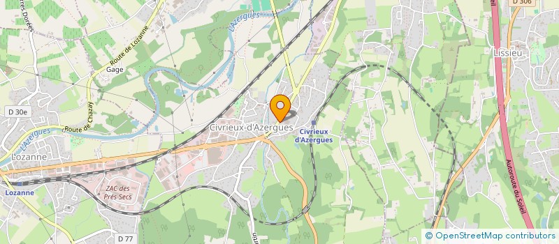 localisation de l'entreprise H.CHARBONNEL  CIVRIEUX-D'AZERGUES