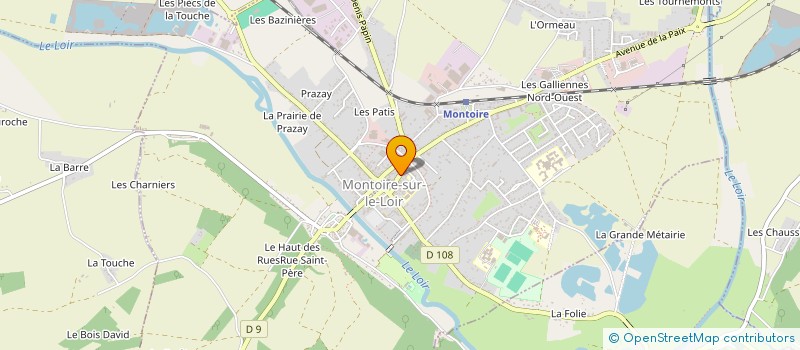 localisation de l'entreprise H-COIF'DIFFUSION à MONTOIRE-SUR-LE-LOIR