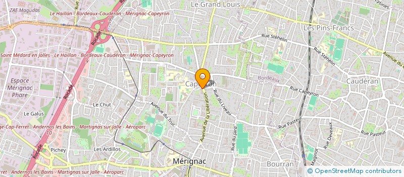 localisation de l'entreprise H COIFFURE  MERIGNAC