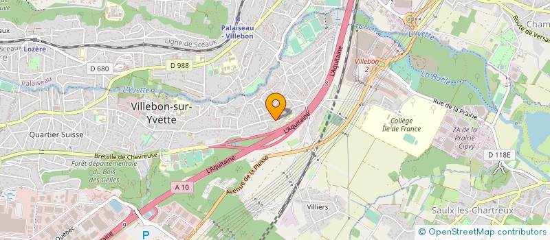 localisation de l'entreprise H.COM à VILLEBON-SUR-YVETTE
