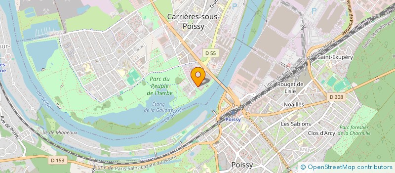 localisation de l'entreprise H-CONSULTING  CARRIERES-SOUS-POISSY