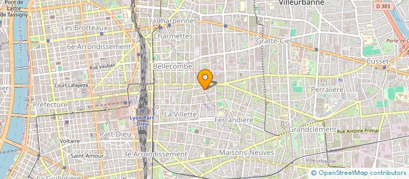 localisation de l'entreprise H D  VILLEURBANNE