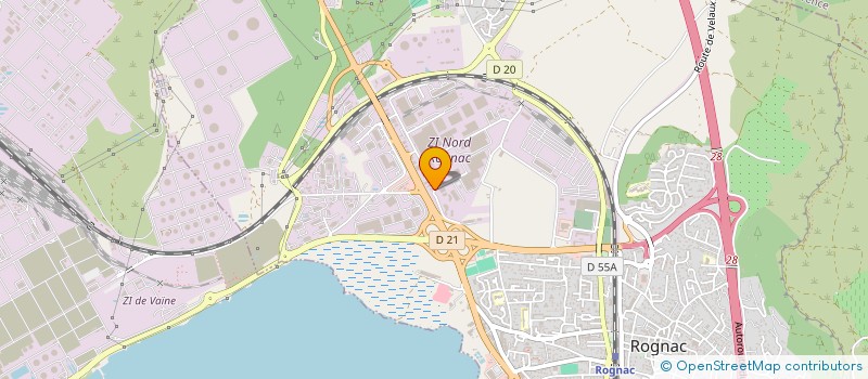 localisation de l'entreprise H.D.A.C.  ROGNAC