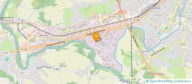 localisation de l'entreprise H.D. DISTRIBUTION à CASTRES