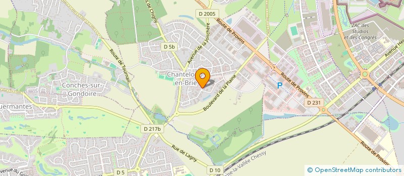 localisation de l'entreprise H.D.E. CHARPENTE  CHANTELOUP-EN-BRIE