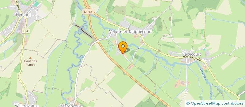 localisation de l'entreprise H D EMBALLAGES  VELOTTE-ET-TATIGNECOURT