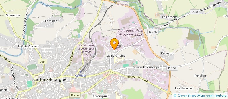 localisation de l'entreprise H&D HOLDING à CARHAIX-PLOUGUER