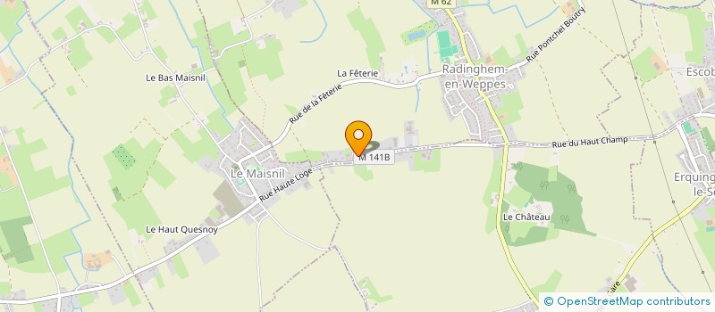 localisation de l'entreprise H.D.I.  RADINGHEM-EN-WEPPES