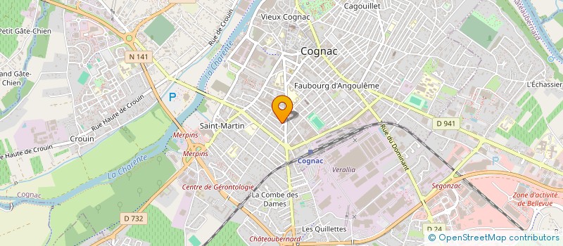localisation de l'entreprise H.D.I. à COGNAC