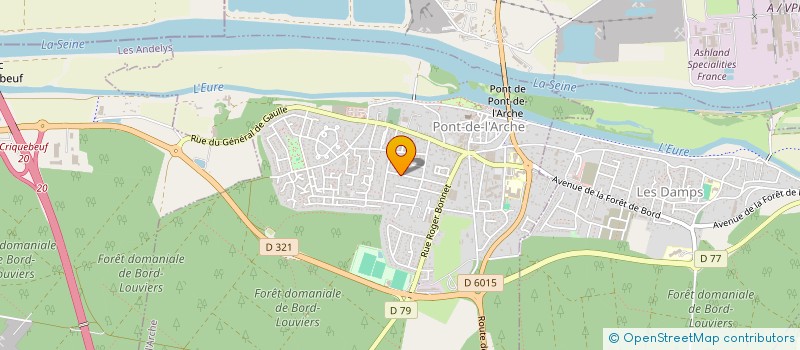 localisation de l'entreprise H.D.L.  PONT-DE-L'ARCHE