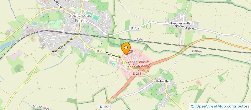 localisation de l'entreprise H.D. PHYSIOTECH à SOULTZ-SOUS-FORETS