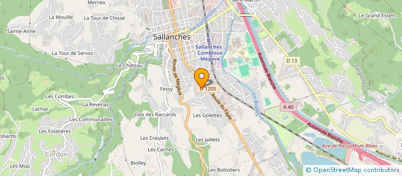 localisation de l'entreprise H.D. PLATRERIE  SALLANCHES