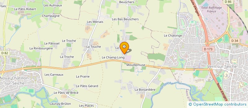 localisation de l'entreprise H.D.PRO  NOYAL-CHATILLON-SUR-SEICHE