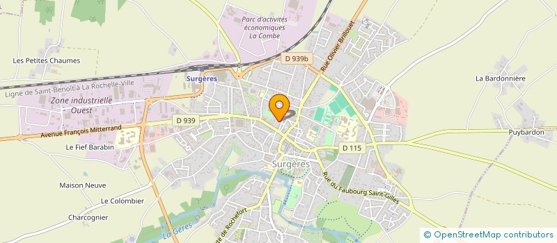 localisation de l'entreprise H DE SURGERES à SURGERES
