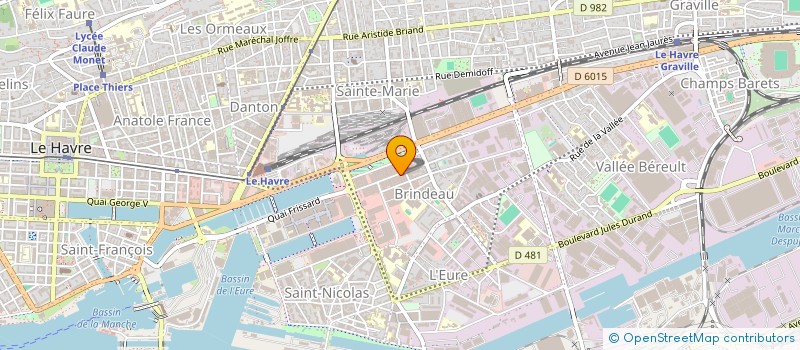 localisation de l'entreprise H.E. à LE HAVRE