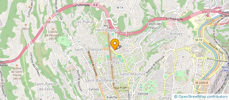 localisation de l'entreprise H E B à NICE