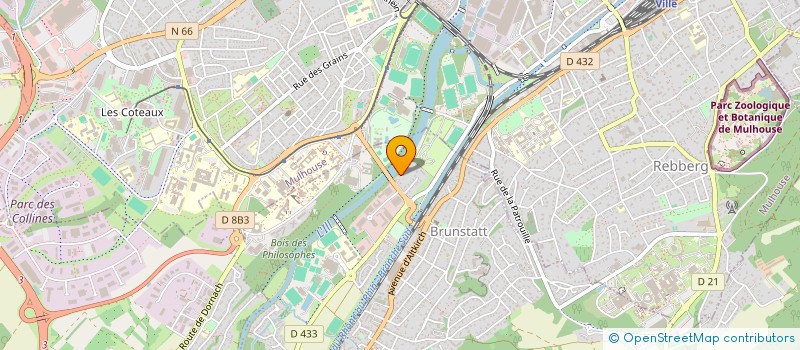 localisation de l'entreprise H.E.B  BRUNSTATT-DIDENHEIM