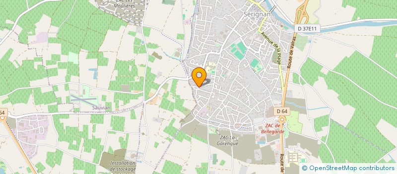 localisation de l'entreprise H.E.J. à SERIGNAN