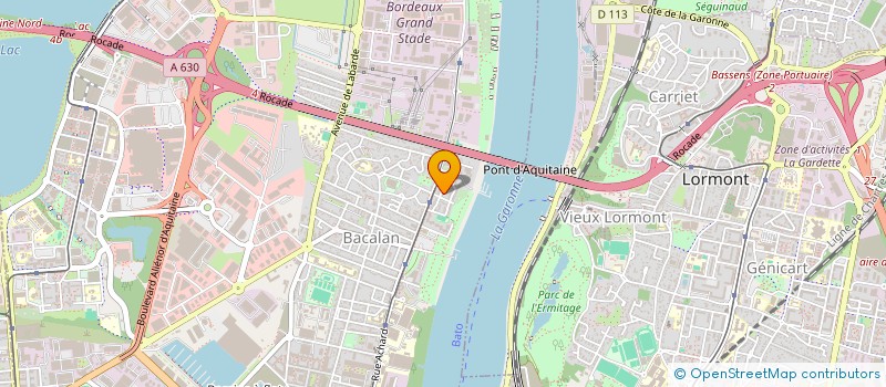 localisation de l'entreprise H.E.L.P.  BORDEAUX