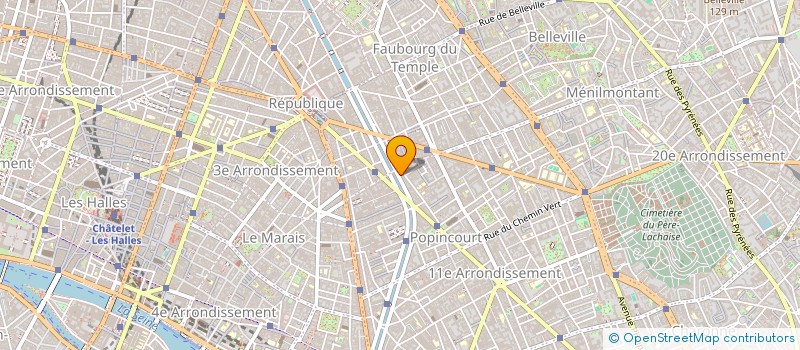 localisation de l'entreprise H E R M E S à PARIS