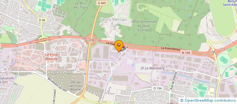 localisation de l'entreprise H-ELYE à FLEURY-MEROGIS