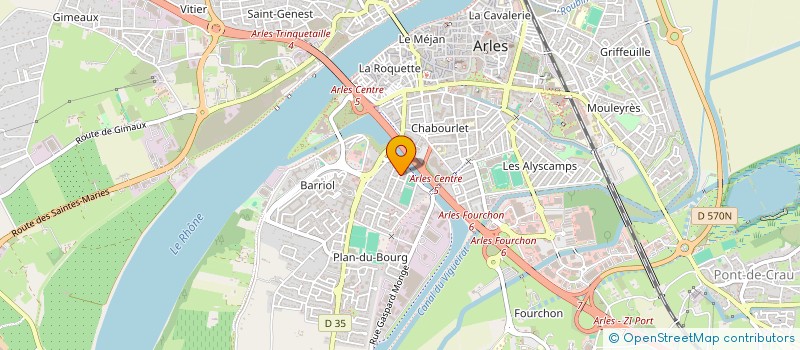 localisation de l'entreprise H ET B à ARLES